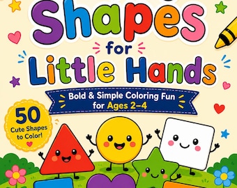 Formas divertidas para manitas pequeñas / Actividades de formas para preescolares, páginas para colorear y práctica de motricidad fina