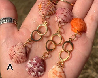 Shell scallop earrings