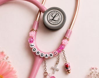 Personalized Stethoscope Charm | Custom Name Stethoscope Accessory |