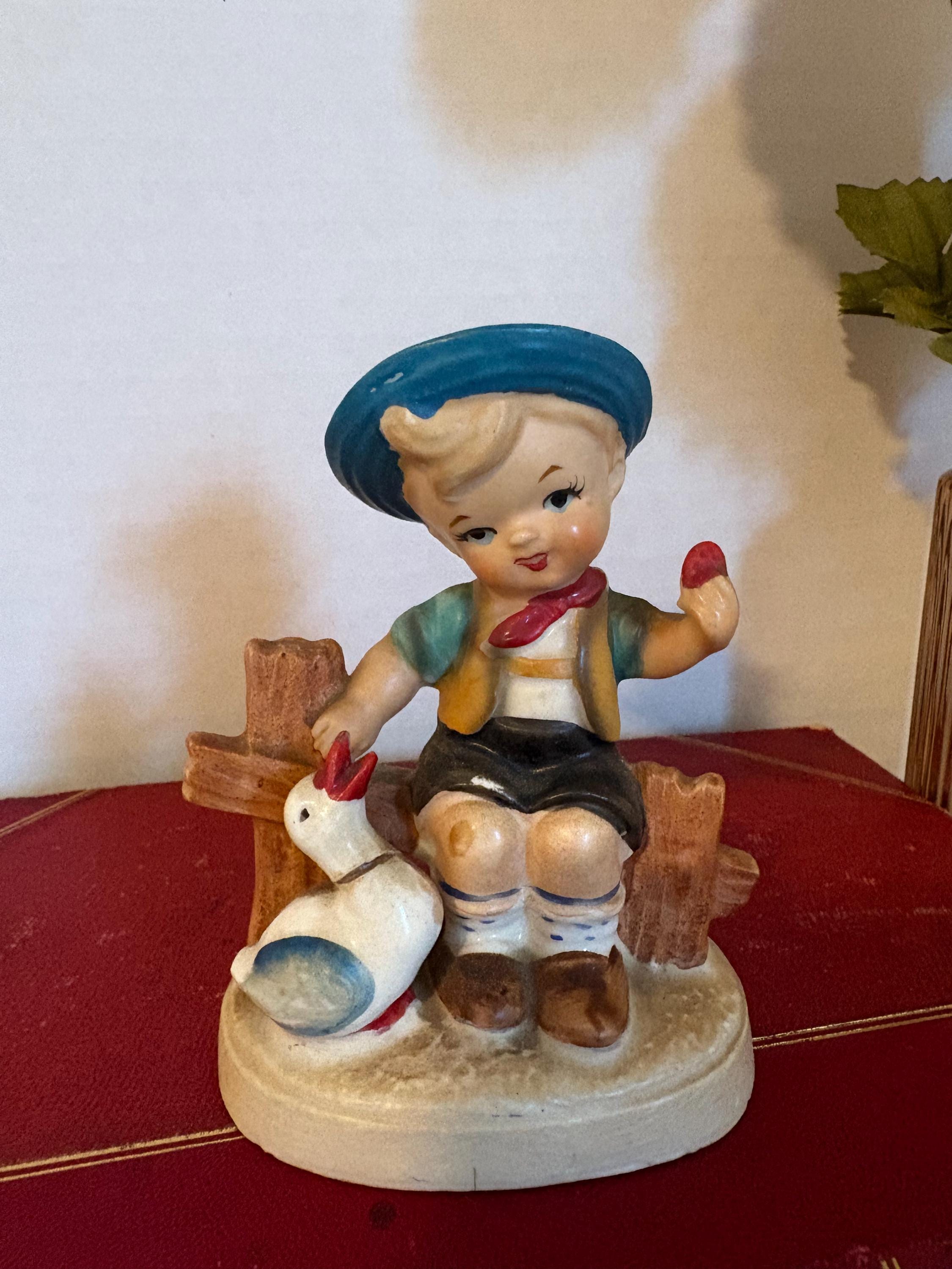 Ceramic Boy on a Fence - Etsy