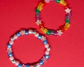 Pride Kandi Singles Star LGBTQ Rainbow and Trans Bracelets