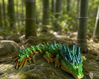Bamboo Dragon – 12 Inch Articulated 3D Printed Fidget Toy