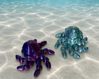 Articulated Octopus – Colorful 3D Printed Desk Pet, Single or Duo