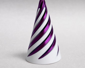 3D-Printed Pass-Through Cone Fidget, Impossible Spiral Cone