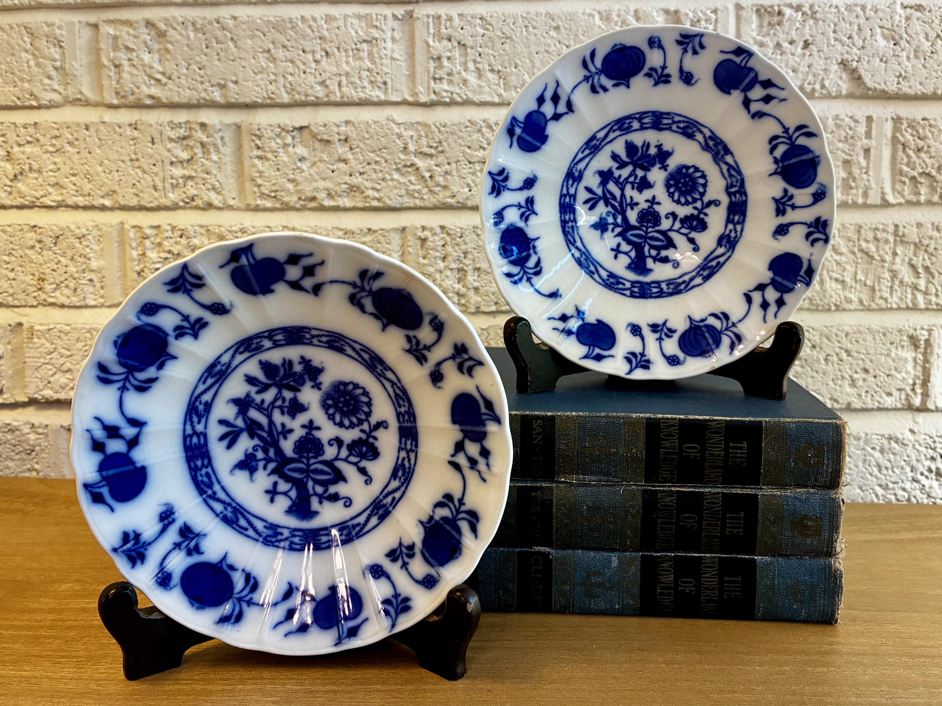 Antique Johnson Bros Flow Blue - Etsy