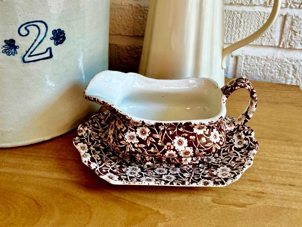 Burleigh＊Brown Calico＊Cake plate・* 【希少品】 Burleigh Brown Calico - Etsy