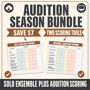 Audition Season Bundle, Editable Google Sheets Judging and Scoring Toolkits for Choir Band Orchestra