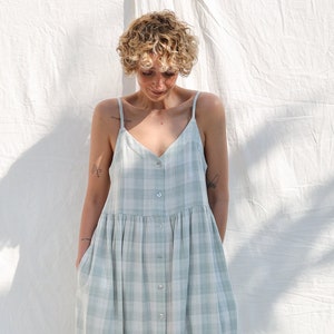 Double gauze cotton sleeveless sundress ELOISE / OFFON Clothing