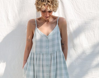 Double gauze cotton sleeveless sundress ELOISE / OFFON Clothing