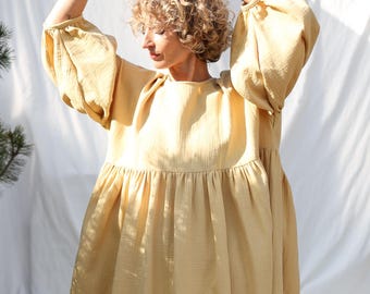 Double gauze oversized dress GRETA • OFFON CLOTHING