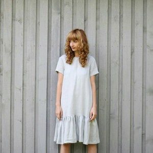 Linen Loose Drop Waist Sundress - Handmade by OFFON