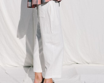 Linnen ballonbroek VIVIAN in gebroken wit • OFFON Clothing