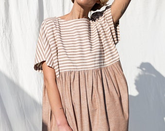 Oversized boxy fit organic cotton dress SILVINA  • OFFON CLOTHING