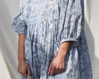 Robe d'été oversize réversible imprimée PLANTOPOLIS • OFFON Vêtements