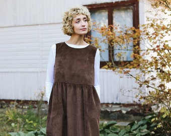 Corduroy clearance smock dress