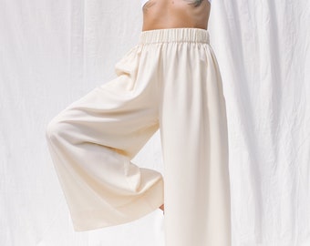 Palazzo elasticated waist pants LOU • OFFON CLOTHING