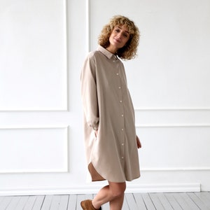 Tencel shirt dress top