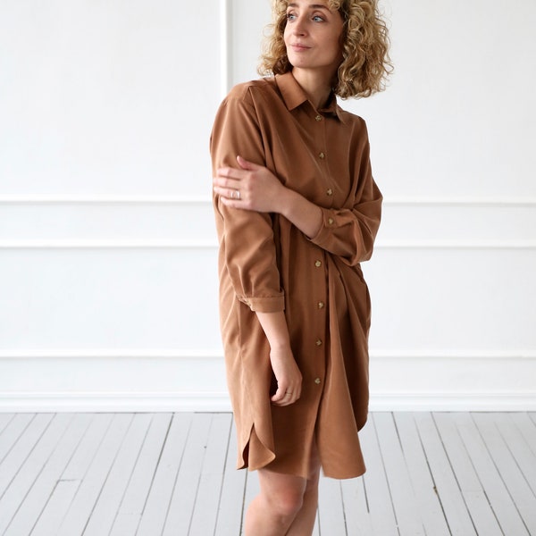 Cinnamon Color Dress Etsy