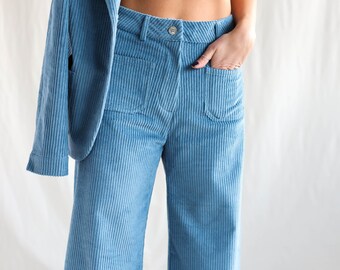 High CLOTHING Vintage Wale Waist OFFON Etsy Culottes - Wide Cut Cord