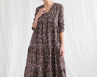 Floral tiered dress BONA / OFFON CLOTHING