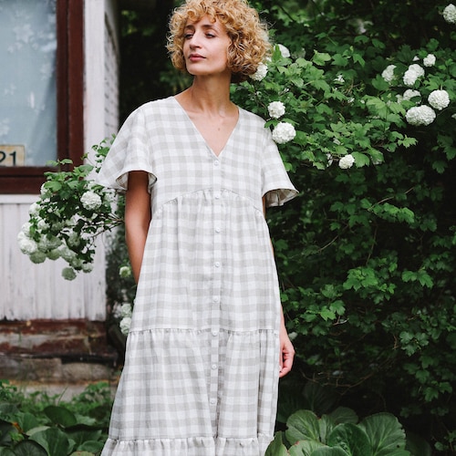 Linen Apron Dress / Handmade by OFFON Clothing - Etsy