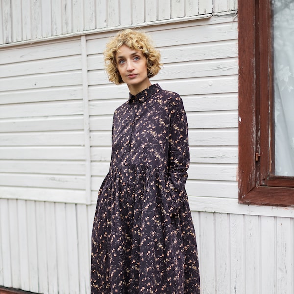 Robe chemise en coton imprimé Liberty Tana Lawn - Liberty of London / OFFON Clothing