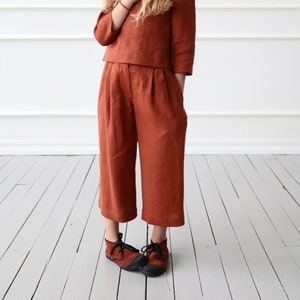 Linen culottes for girl / OFFON CLOTHING