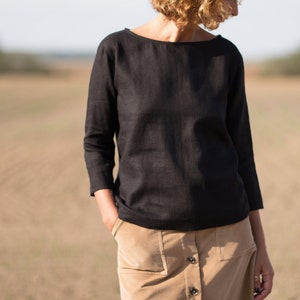 Linen relaxed fit blouse / OFFON CLOTHING image 3