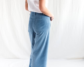 Vintage gesneden culottes met wijd koord en hoge taille • OFFON KLEDING