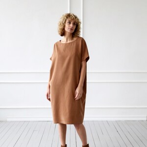 brown sack dress Beach Dress Styles related:turner-oversized-shirt-maroon-stripe Body length Style:2022SP430 WHP