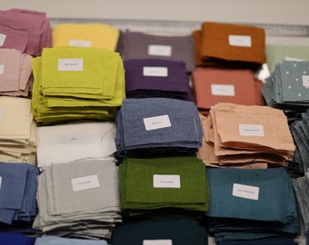 Fabric samples/READY TO SHIP/Linen swatches/Color swatches/Linen fabric samples set