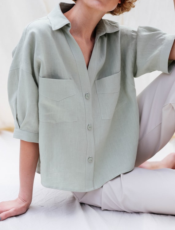 Chemise oversize coton et lin rouge | Chemise KIABI Homme • Voyage Vungtau