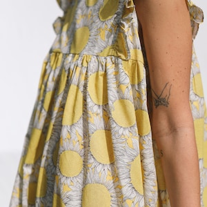 Ärmelloses A-Linie elegantes seidiges Baumwollkleid SUNSHINE OFFON CLOTHING Bild 8