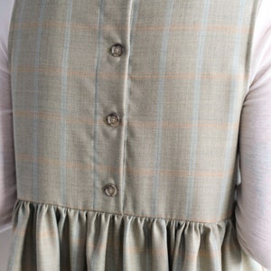 4511451 Grey Plaid Pinafore Dress