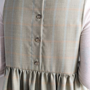 Plaid wool pinafore style dress OFFON Clothing image 5