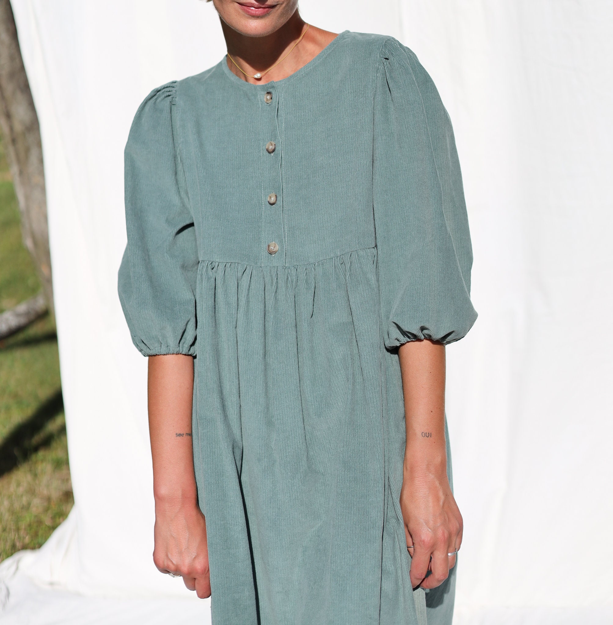 knee length dresses for ladies Osmanthus 01 main image 0