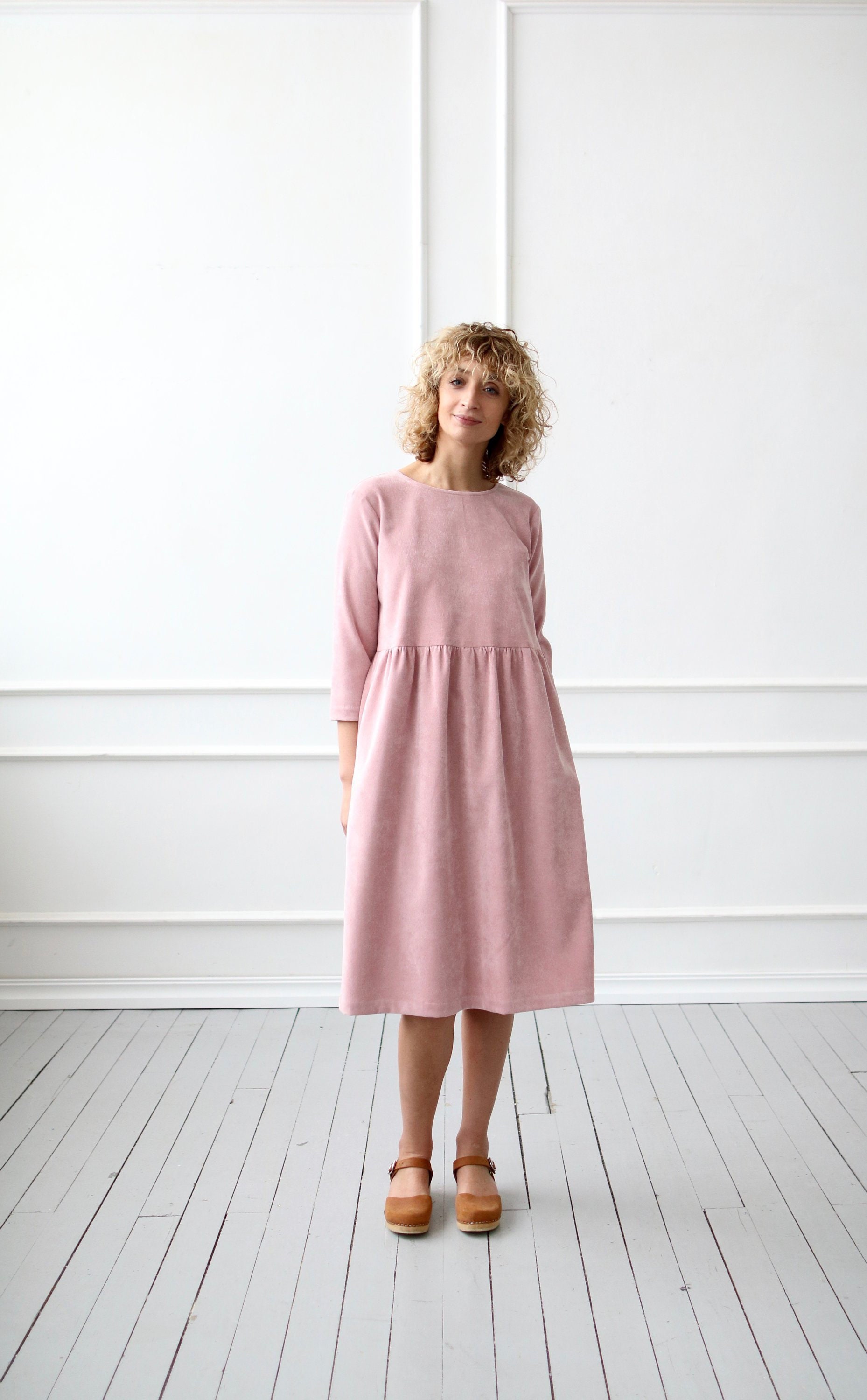 Corduroy Loose Fit Dress in Vintage 