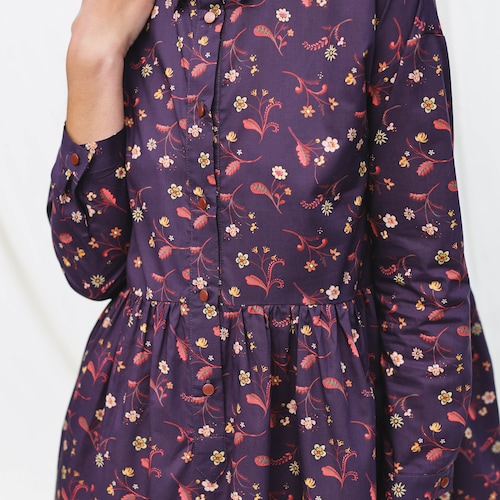 Floral loose silhouette shirtdress PIER shops • OFFON Clothing