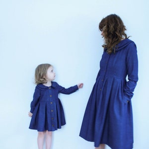 Matching Denim Dresses Mother Daughter Dress Set Handmade by OFFON image 3