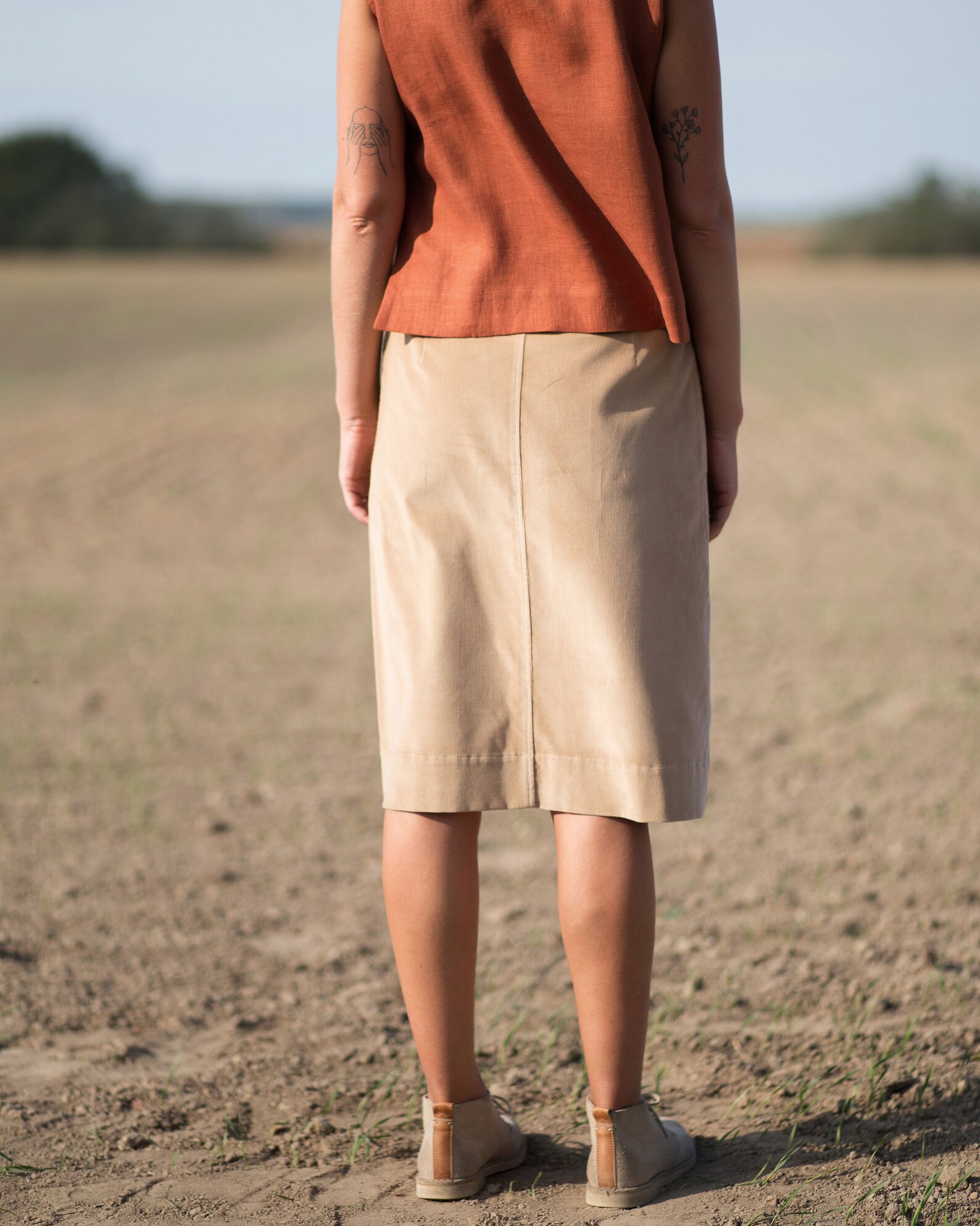 BlueTop Skirt  Cord