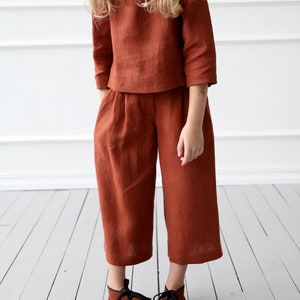 Linen culottes for girl / OFFON CLOTHING image 2