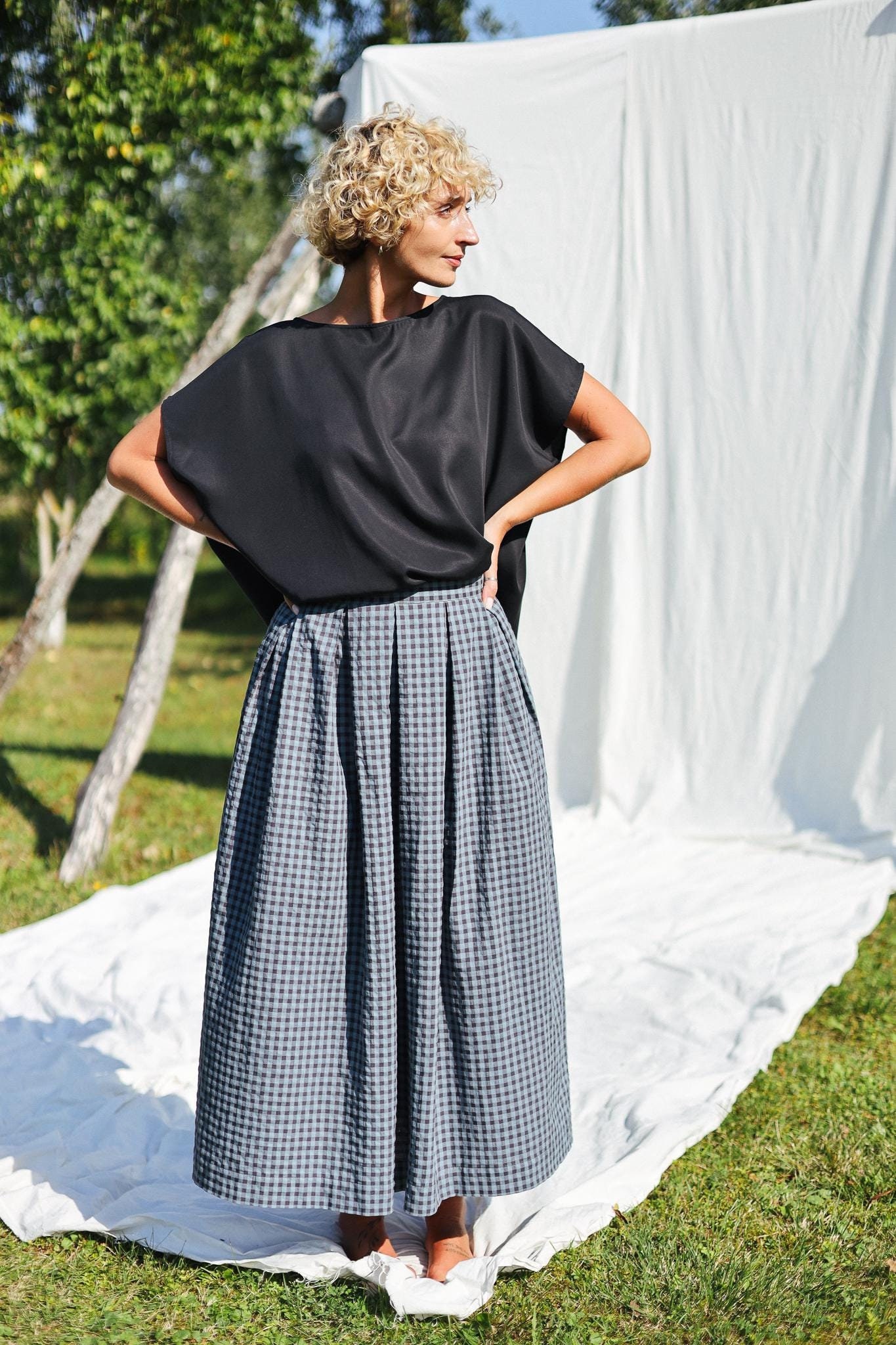 floral skirt brandy