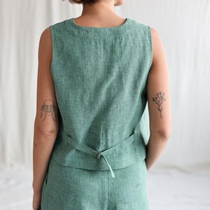 Classic elegant linen waistcoat OFFON CLOTHING image 6