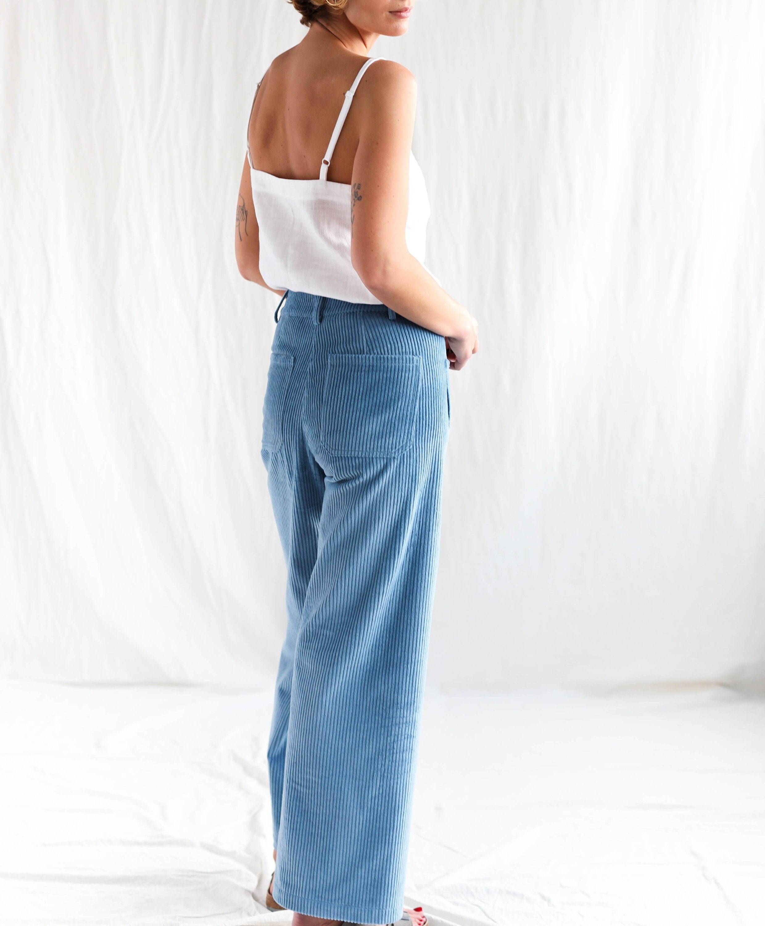 Vintage Cut Wide Wale Cord High Waist Culottes • OFFON