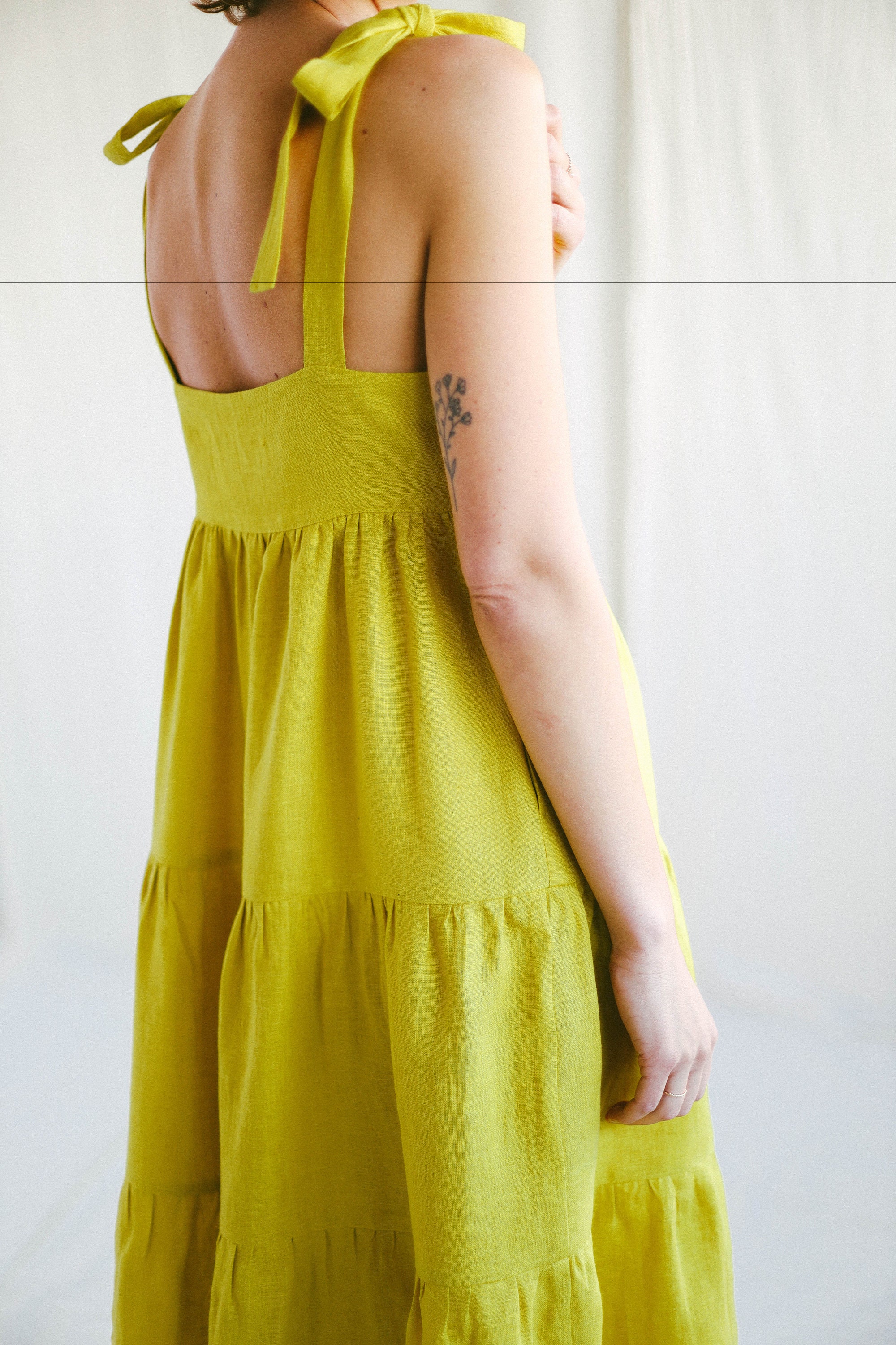 Tiestrap Linen Dress BLANCHE /OFFON CLOTHING Etsy