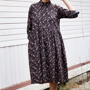 Shirt dress in Liberty Print Tana Lawn cotton Liberty of London / OFFON Clothing image 6