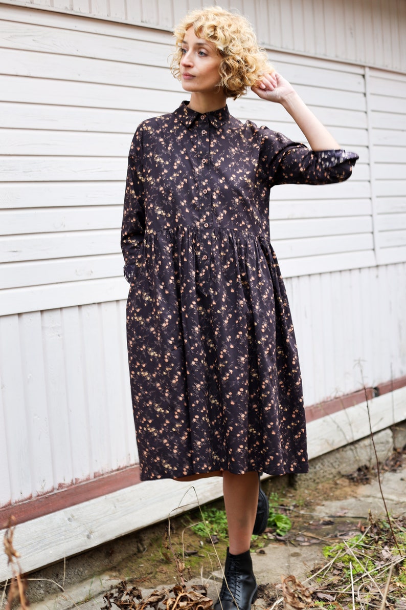 Shirt dress in Liberty Print Tana Lawn cotton Liberty of London / OFFON Clothing image 6