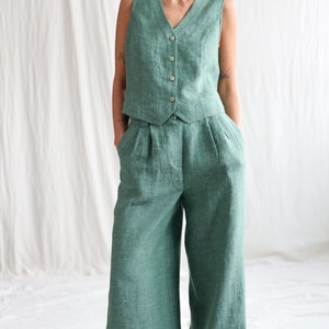 Classic elegant linen waistcoat OFFON CLOTHING image 2