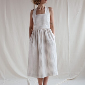 Linen Apron Dress / Handmade by OFFON Clothing - Etsy