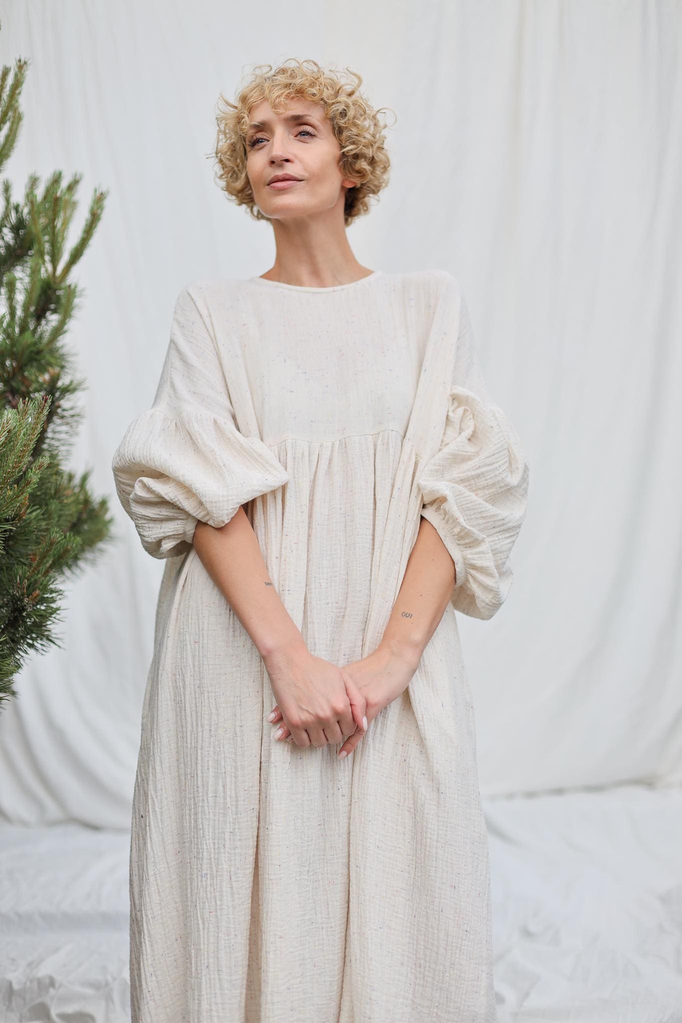 white christmas dresses Dare to Dream Maxi Dress Cream/Dusty Blue / S